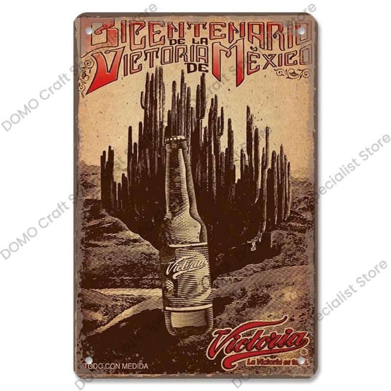 Vintage Beer Metal Sign, New Year Pub Decor Plaque