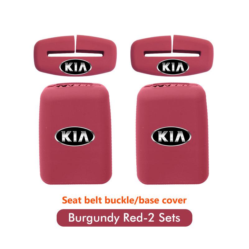RVGH1 Car Seat Belt Protection Silicone Buckle Clip Cover For KIA Cerato Proceed Venga Stonic Picanto Sorento Stinger