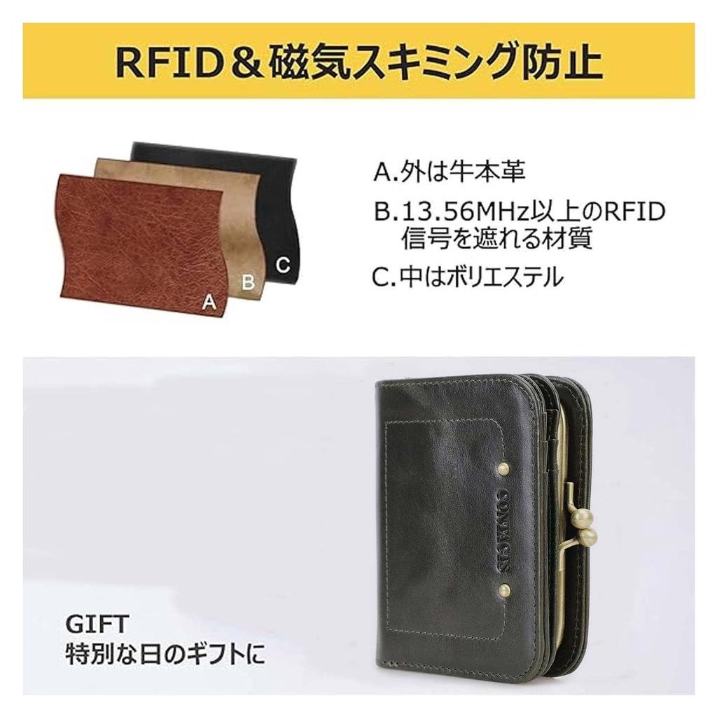 Gofelt Women's Bifold Wallet, Genuine Leather with Coin Purse and Magnetic Protection, Large Capacity Card Slots, Slim Mini Wallet for Business,