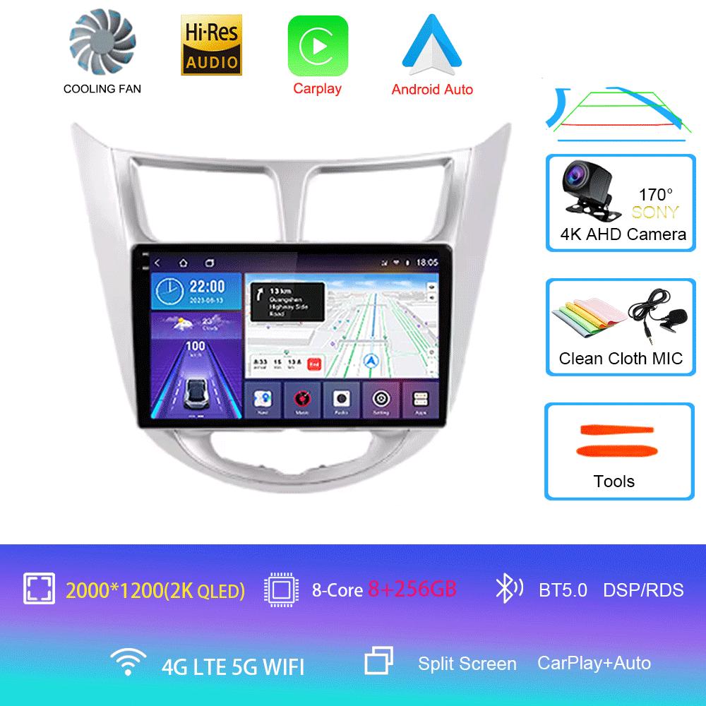 Pentru Hyundai Solaris Accent Verna 2010- 2016 HIFI DSP Android 14 2din Radio Auto Multimedia Player Video Carplay 5G WIFI gps