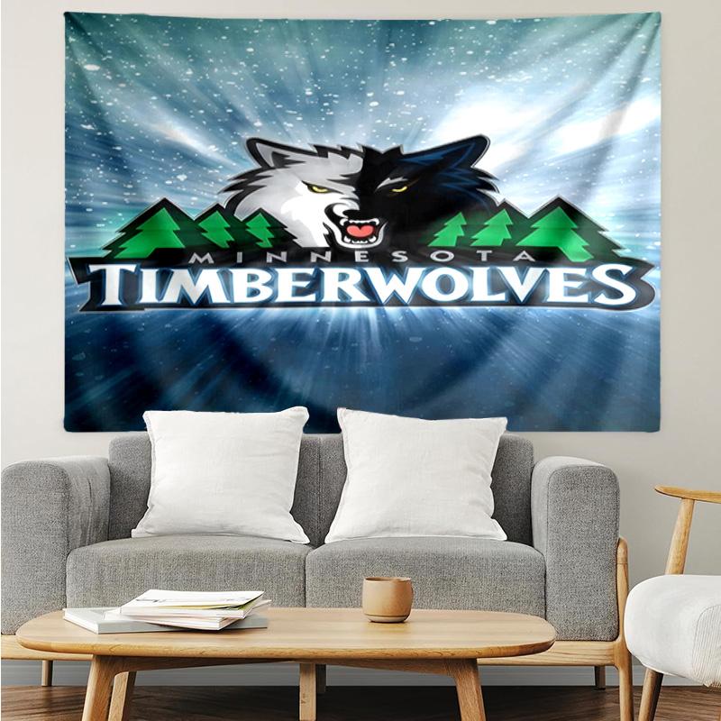 Timberwolves Logo Quick-Dry Tapestry Hanging for Bedroom,Livingroom, Playroom,Decor Art Room Wall Tapestry Holiday and Birthday Gifts