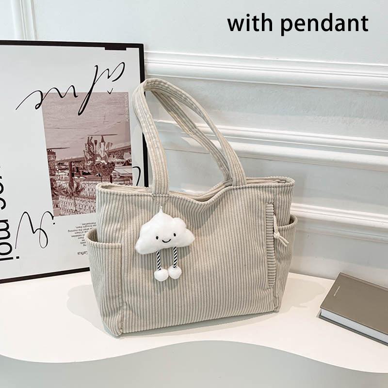 

Простая вельветовая наплечная корейская сумка-тоут большой вместимости, повседневная сумка для поездок на работу, хозяйственные сумки для женщин, подарки A6