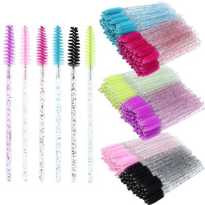 Lot de 50 brosses à sourcils jetables pour extensions de cils, applicateurs de baguettes de mascara, bobines, cils, pinceaux cosmétiques, outils de maquillage
