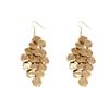 European and American irregular leaves hollow fringed ear hooks temperament high-end earrings niche simple earrings