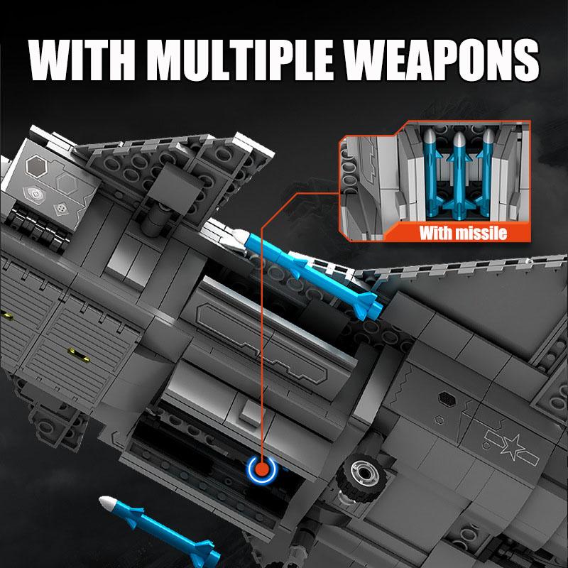 Military Series Jump Jets J-35 Shipboard Aircraft Building Blocks MOC City War Fighter Model Bricks Toys For Children Boy Gifts