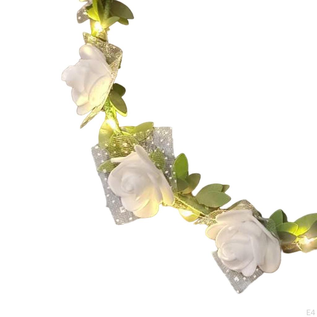 Flower Headband Creative LED Floral for Dressing Up Night Market