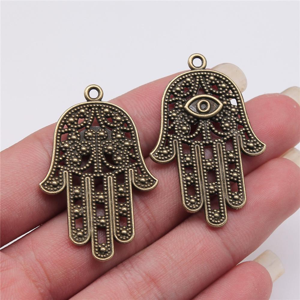 10pcs Eye Hand Charms Hamsa Hand Charm Pendant For Jewelry Making DIY Crafts Making Findings