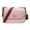 Macie 23 Flap Closure Pebble Leather Saddle Bag Women Shoulder Bag Pink CF383-IMV2G