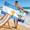 Giant Beach Towel with Lionel Messi Argentina Soccer Star, Ultra Soft Quick Dry Microfiber, Fade Resistant, for Pool Beach Vacation