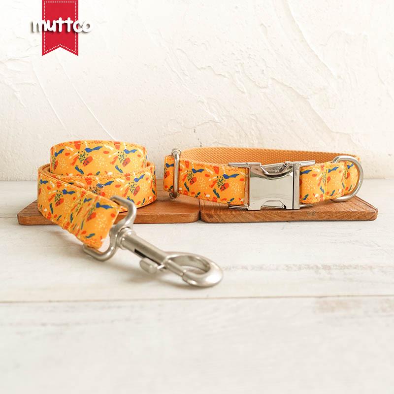 MUTTCO Набор ошейника и поводка для собаки UDC-122 Extra Large золотая рыбка