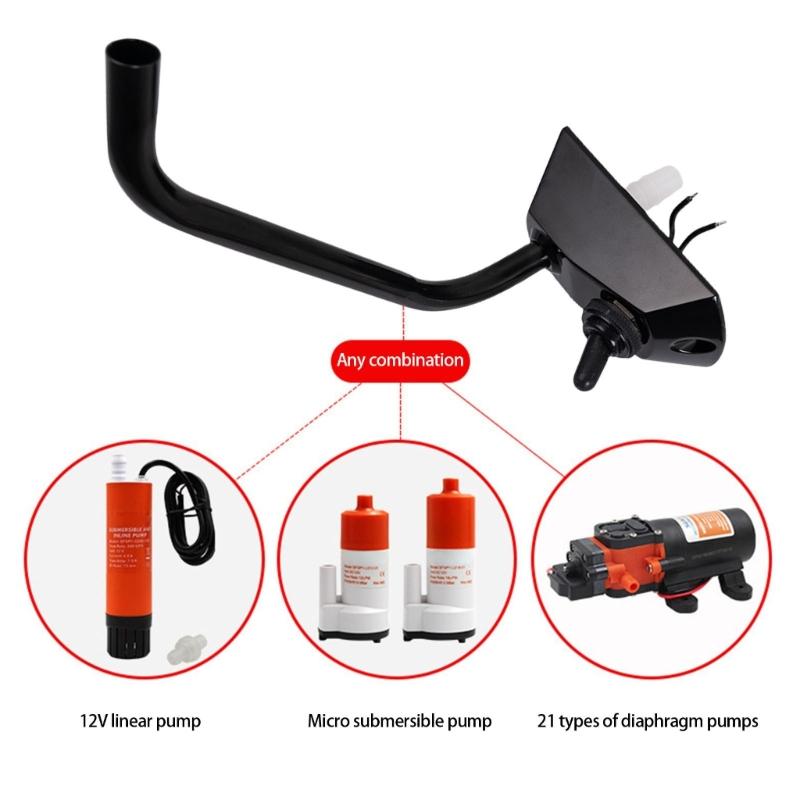 12V Membran-Wasserpumpe für Wohnmobile und Camper mit 360° drehbarem Wasserhahn