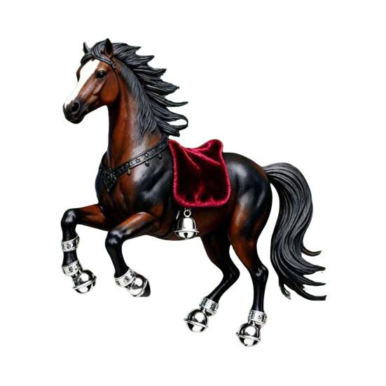 2D Flaches Pferd Auto Hängeornament Acryl Pferd Rückspiegel Anhänger Feiertag Winter Hängezubehör für Weihnachtsbaum Auto Innenraum Wand Fenster