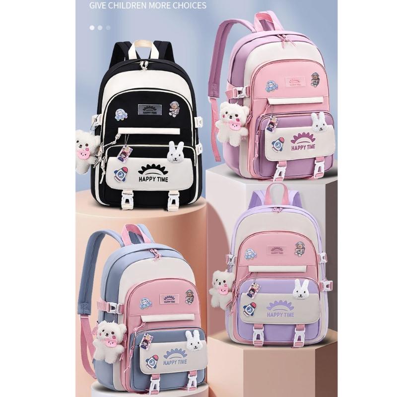 Laptop Backpacks School Bag College Backpack Travel Daypack Large Bookbags with Pins and Pendant for Teens Girls Women