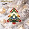 Reusable Christmas Tree Hanging Decor 2D Flat Acrylic Ornament, Vintage Stained Festive Gift Tag for Packaging Glass Style Pendant, Holiday