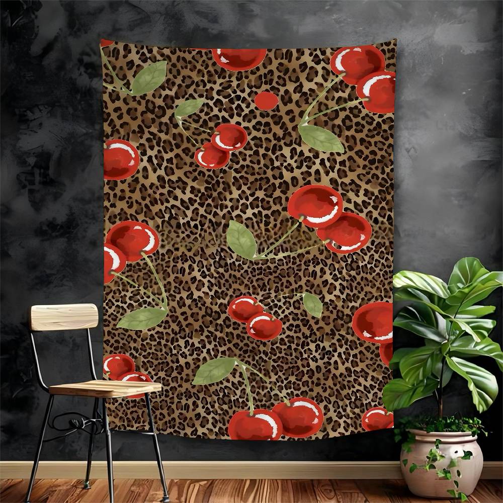 

Retro Leopard Cheetah Canvas Prints Cartoon Tapestry Bohemian Wall Tapestries Mandala Home Decor 74x94cm(29x37in)