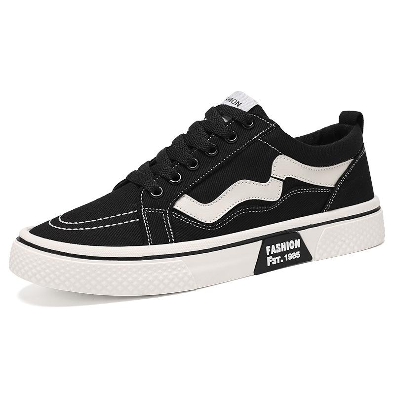 Men's Shoes Spring New Breathable Canvas Shoes Trendy Versatile Sports and Leisure Low-top Shoes Men's Extra Large Size