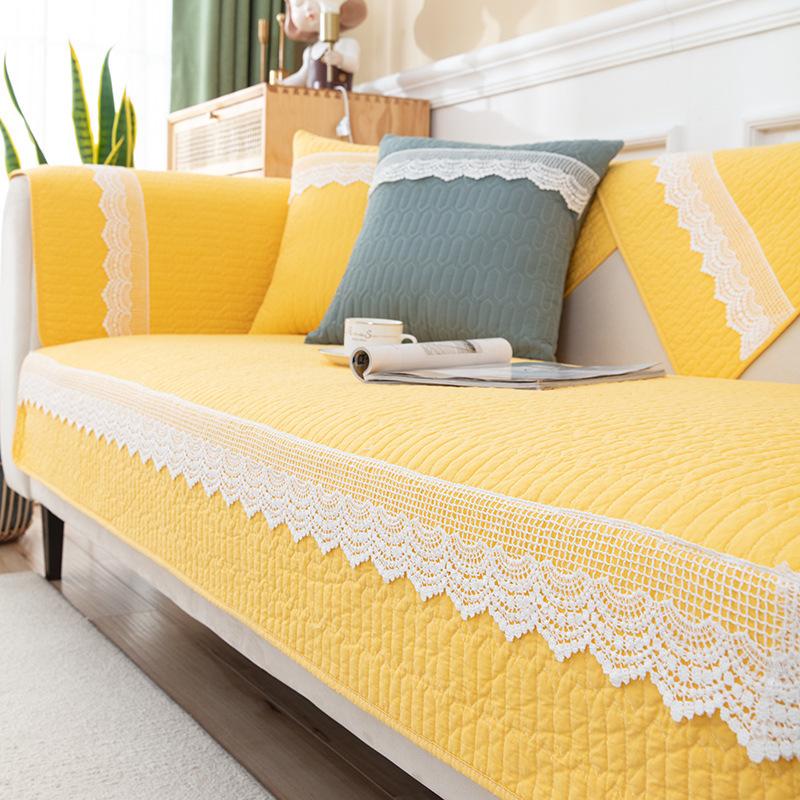 Nordic Simple Sofa Cushion, Four-Season Non-Slip Pure Cotton Seat Cushion, Winter Universal Leather Sofa Cover Cover Cloth Towel