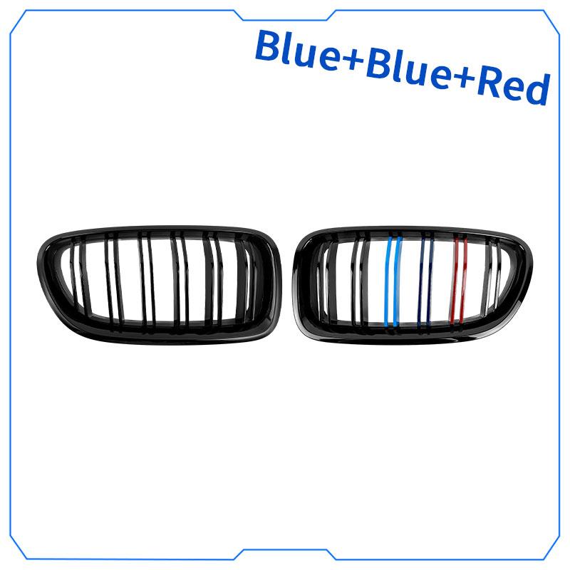 High Quality Silver Chrome Frame Double Slat Kindey Grille Front M Color Racing Grill For BMW 5 Series F10 F11 520i 535i 530i 540i 2010-2017
