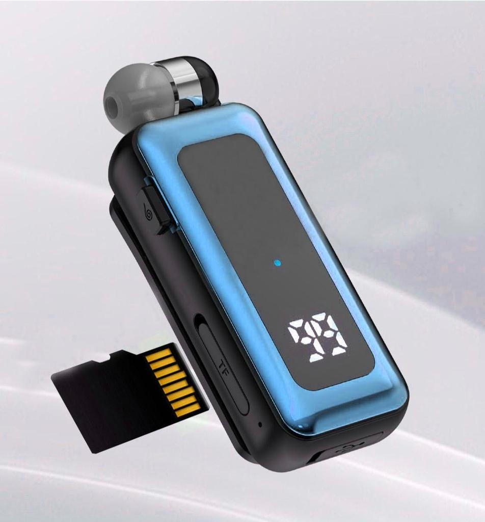 Business-Kopfhörer mit Clip-TF-Karte, Wiedergabe von Bluetooth 5.4, Geräuschunterdrückung, HD-Anrufe, Digitalanzeige-Kopfhörer mit Mikrofon-Headset