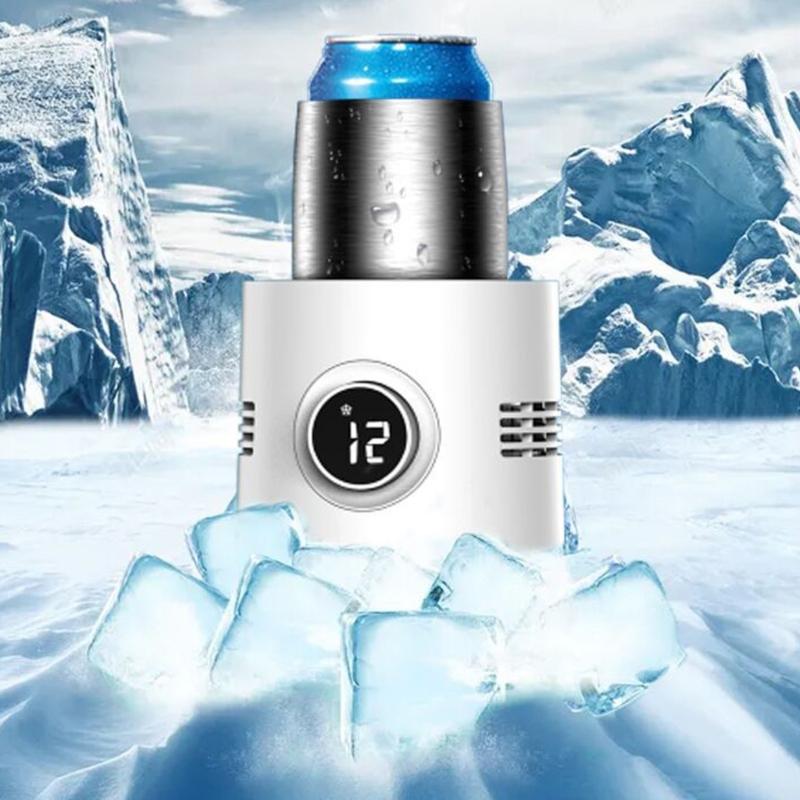 Duals Temperature Control Cup With Anti Slip Base For Drink Desktop Cooling Heating Cup Auto Shut Off Beverage Warmer