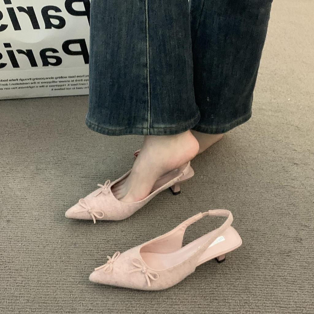 Fashion "Step Into Spring: Chic Bow - Adorned Slingback Kitten Heels & Denim Trends"