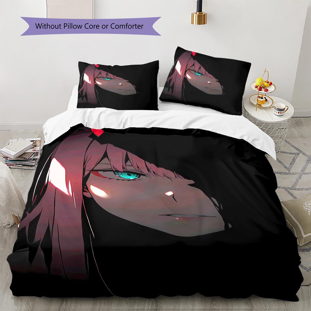 

Постельное белье DARLING in the FRANXX с рисунком Зеро Ту, Комплект с одеялом, Пододеяльник, Наволочка, Домашний подарок на день рождения (1 пододеяльник + 2 наволочки, без наполнителя) 135x200cm