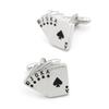 Quality Copper Material Casino Series Cuff Links Playing Card Design Poker Flush Cufflinks For Men