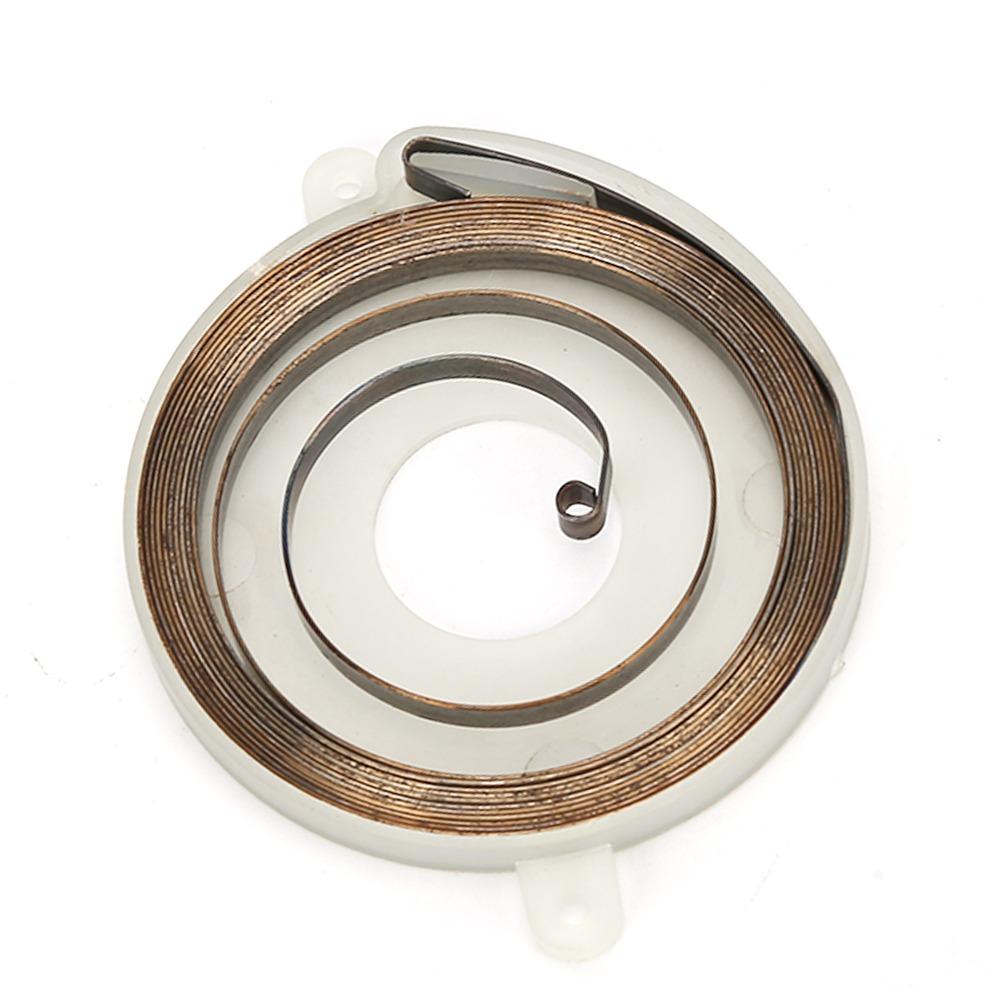 2PCS White Rewind Spring Kit 2 Hole Starter Spring Durable Recoil Spring for Stihl TS410 TS420