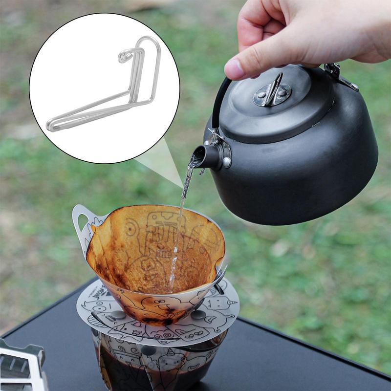 Portable Cup Wire Skitter Stainless Steel Coffee Drip Spout for Camping Bowl Hand Brewed Coffee Teapot Water Drain Spout