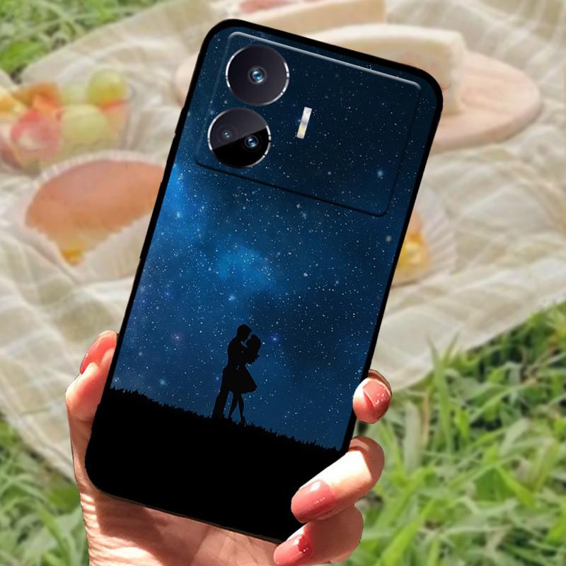 For Realme GT Neo 5 SE Case Popular Picture Black Silicone Soft Back Cover Case For Realme GT Neo 5 SE 5SE Phone Cover Funda