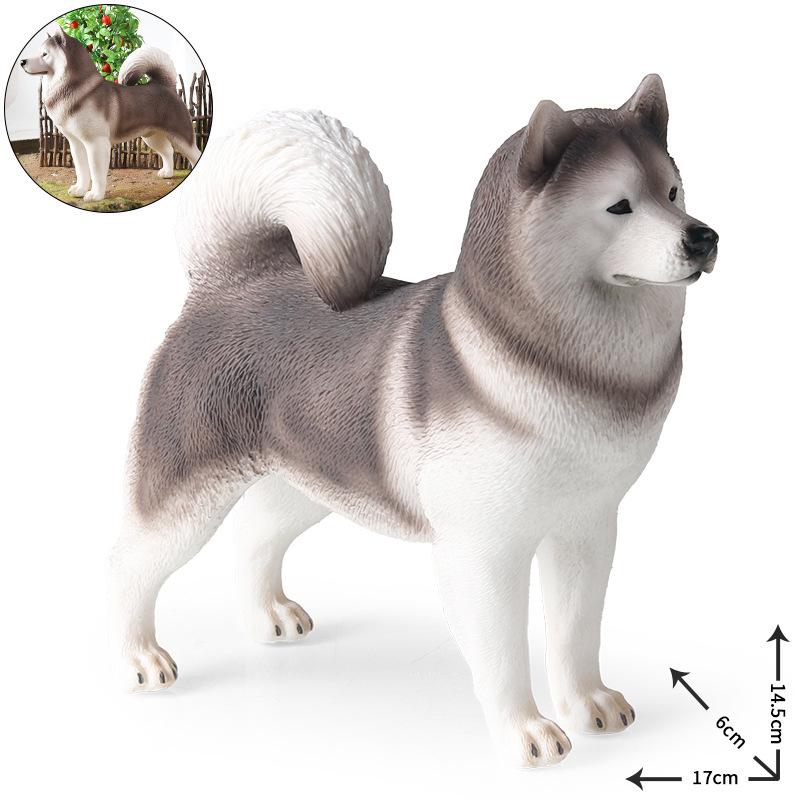 Solid Large Alaskan Malamute and German Shepherd Children's Toy Model Ornament
