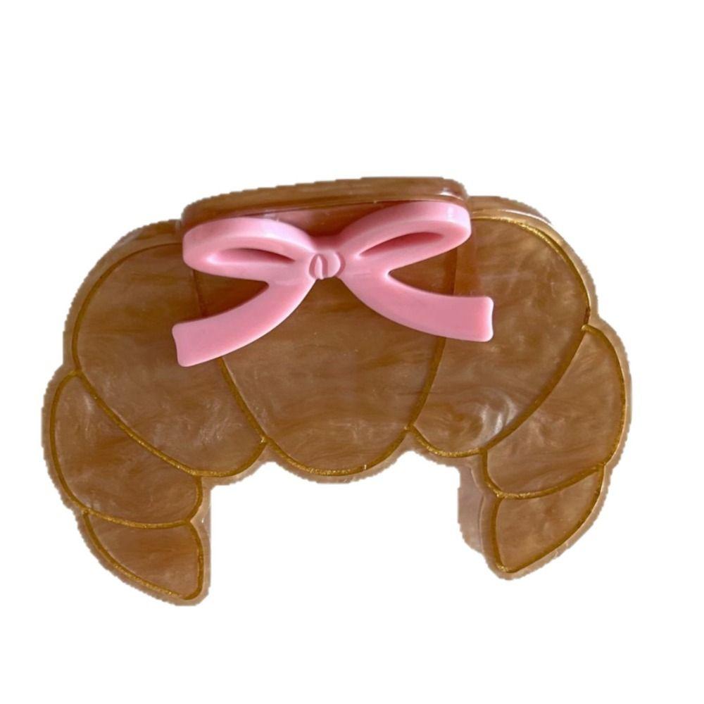 Cute Acetate Hair Crab Clip Toast Delicious Food Claw Clip Lovely Croissant Shark Clip  Daily