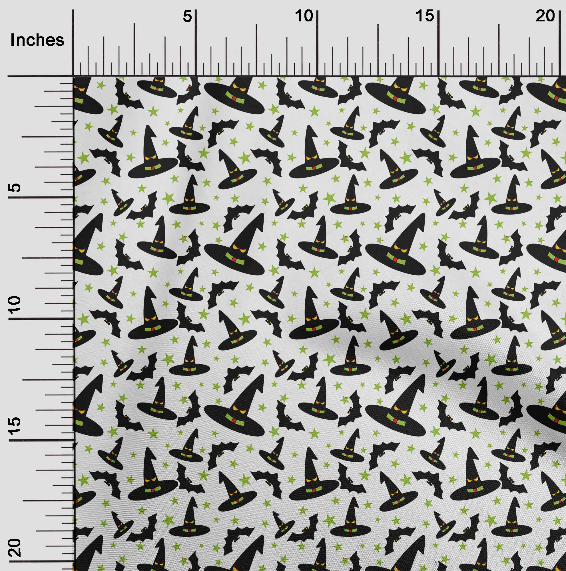 

oneOone Жоржет Віскоза Чорна тканина Хеллоуїн Квілтинг Тканина з принтом для шиття 42 дюйми 42 Inch Wide - Viscose Chiffon білий