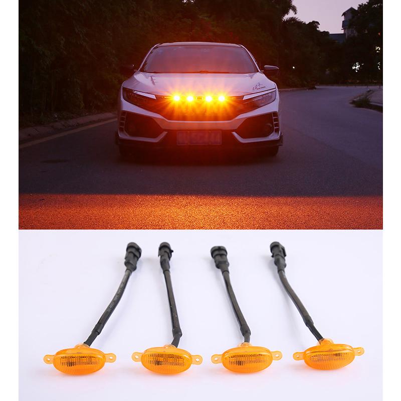 Led Grille Lights Front Grill Lights  Amber LED  Running Lights Universal