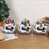 Christmas Light Show Concert Rotating Cabin Small House Music Box Figurine Decoration Gift Accessory