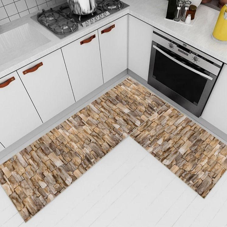 Home Kitchen Floor Mat Anti Slip Water Absorbing Entrance Door Floor Mat Bathroom and Toilet Floor Mat