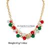 1 Piece of Christmas Bead Necklace with Acrylic Colored Beads Attached To the Neck for Women