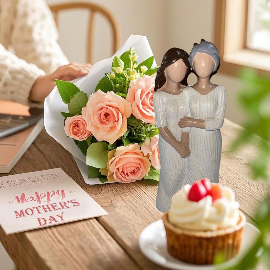 Mother'S Day Birthday Gifts For Mom Home Ornament Desk Decoration Bedroom Standing Mom And Daughter Ornaments