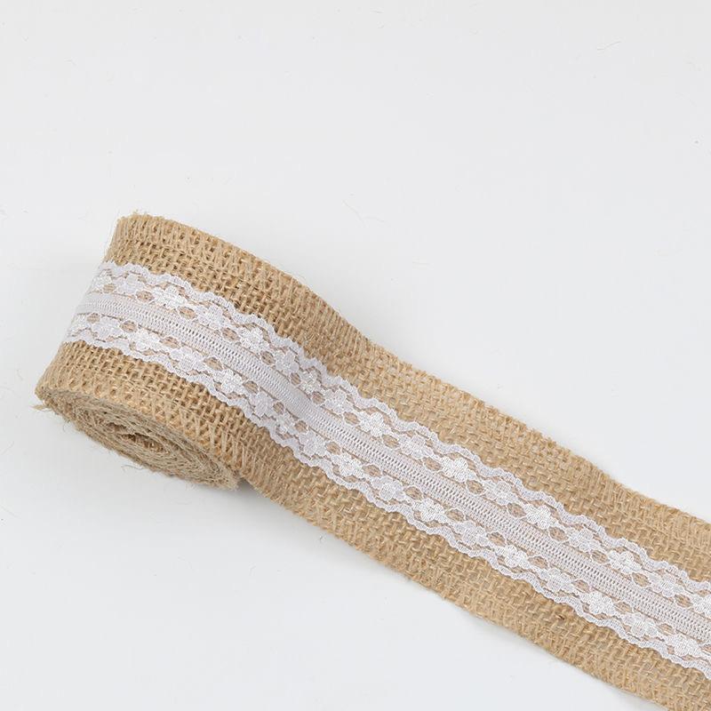 Leinen Spitze Bandbreite Hanfseil Streifen Dekoration Kindergarten Ring Spitze Leinen Rolle Handgefertigt DIY Material Zubehör