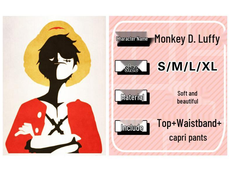 One Piece Luffy Costume for Kids - Cosplay Anime Role Play Outfit