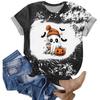 Women's Fashion Casual Printed Round Neck Pullover Short Sleeve T-Shirt Top