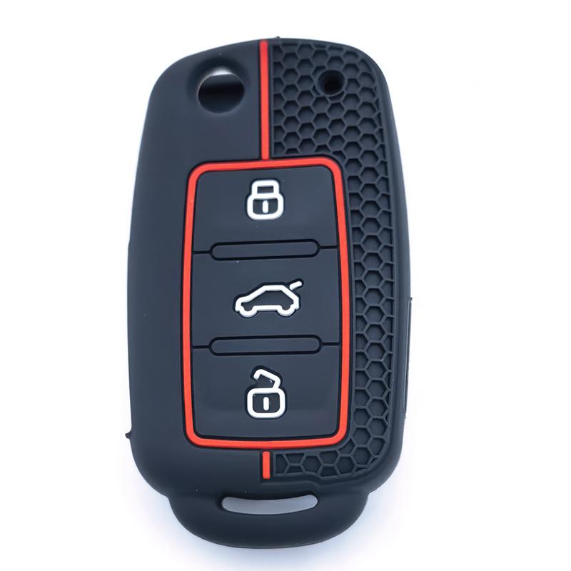 4 Button Silicone Car Key Case Cover Remote Key Fob For Volkswagen Vw Bettle Cc Eos Golf Jetta Passat Tiguan Touareg Seat Skoda