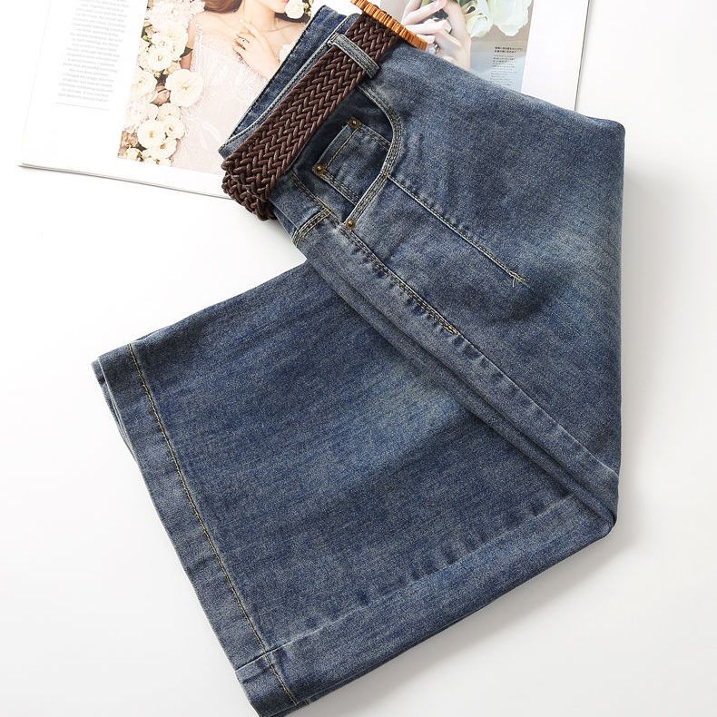 FiveFive Capris Jeans Denim Shorts Loose Stylish Women's Clothing Spring Clothes Harajuku Pants Y2k Baggy Korean Plus Size