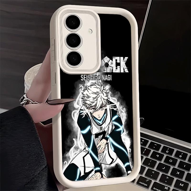 Phone Case for Samsung Galaxy A17 A16 A15 A14 A13 Blue L-Lock Nagi Seishiro A56 A36 A26 A55 A35 A25 A54 A34 A24 A53 A33 A23 A07