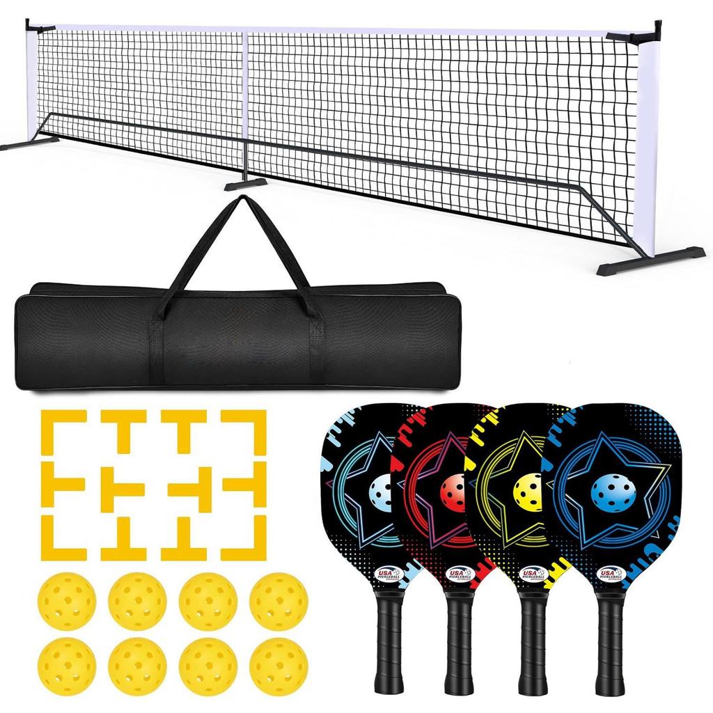 Wooden Outdoor Pickleball Paddles with Poplar and PP Edge