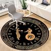 1PC Clock Ancient Pattern Office Round Area Rug, Mat Suitable For Office, Under Office Chairs Bedroom Living Room Home Decor, Room Deco