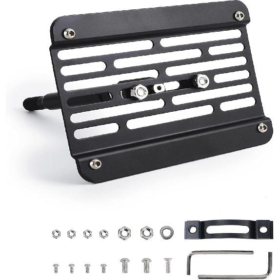 Front Bumper Tow Hook License Plate Mount Relocator Bracket Mounting Bolt Adapter Kit for Subaru BRZ WRX Crossbrek Forester Toyota 86 Prius Scion