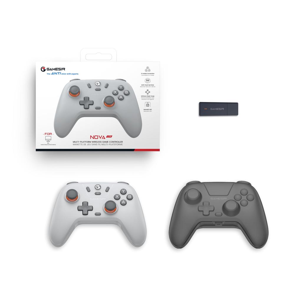 GameSir Nova Lite Wireless Controller Bluetooth Gamepad for Windows and Steam Decks Hall Effect Turbo and Rumble Vibration Nova Lite - 2.4G & PC,