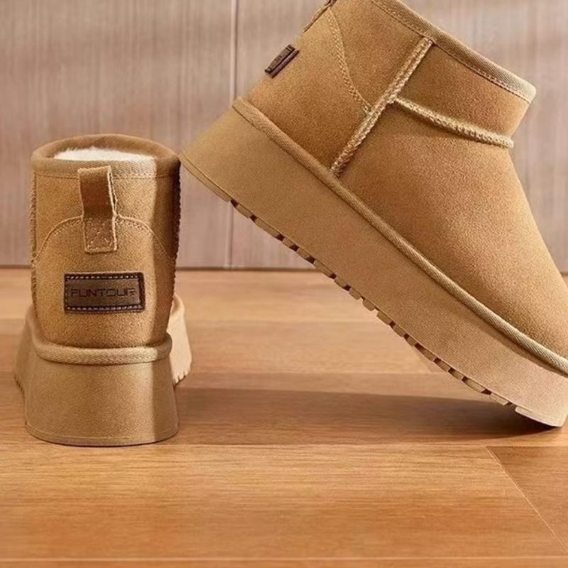 

2024 Брендовые женские туфли, женские ботильоны, модные повседневные ботинки с круглым носком, женские зимние короткие плюшевые теплые однотонные зимние ботинки 40 малиновый