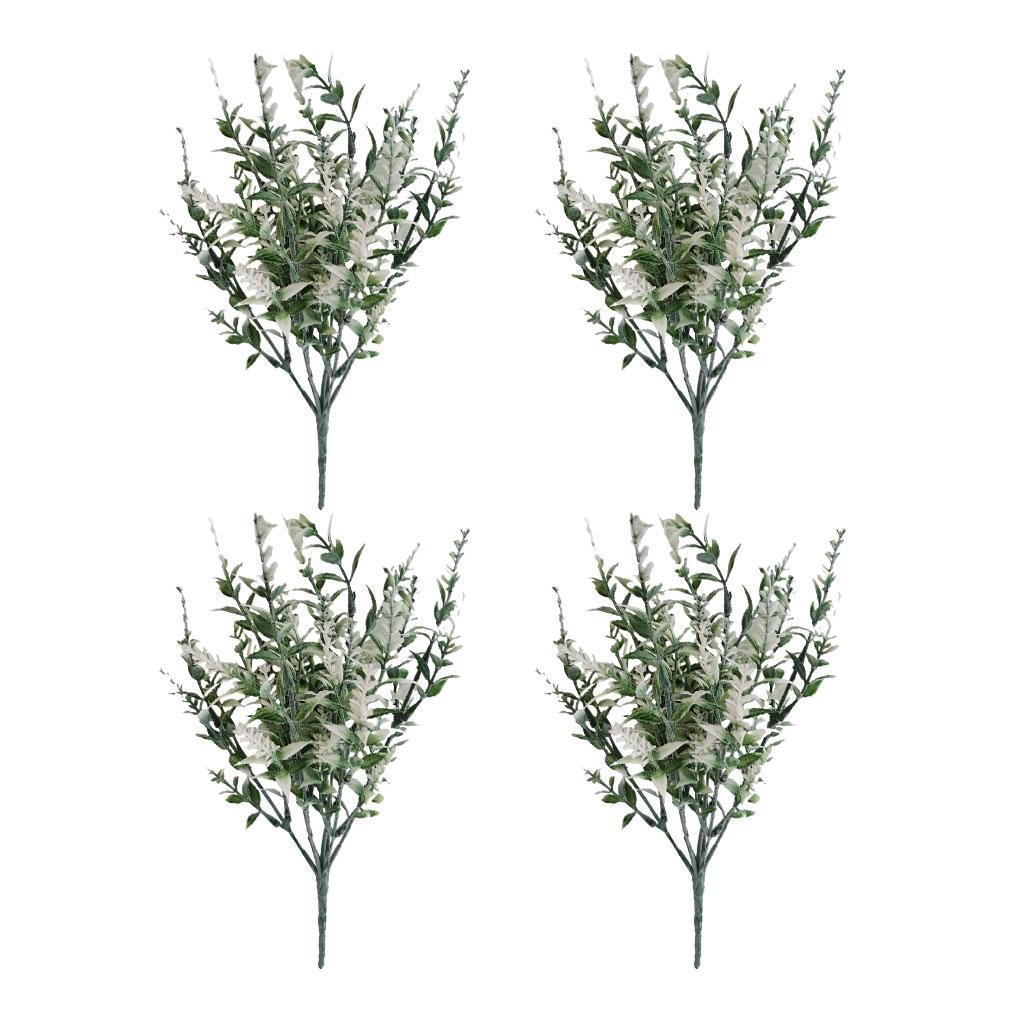 

4pcs Plastic Artificial Flower Low Maintenance And Realistic Appearance For Any Decor Flowers белый